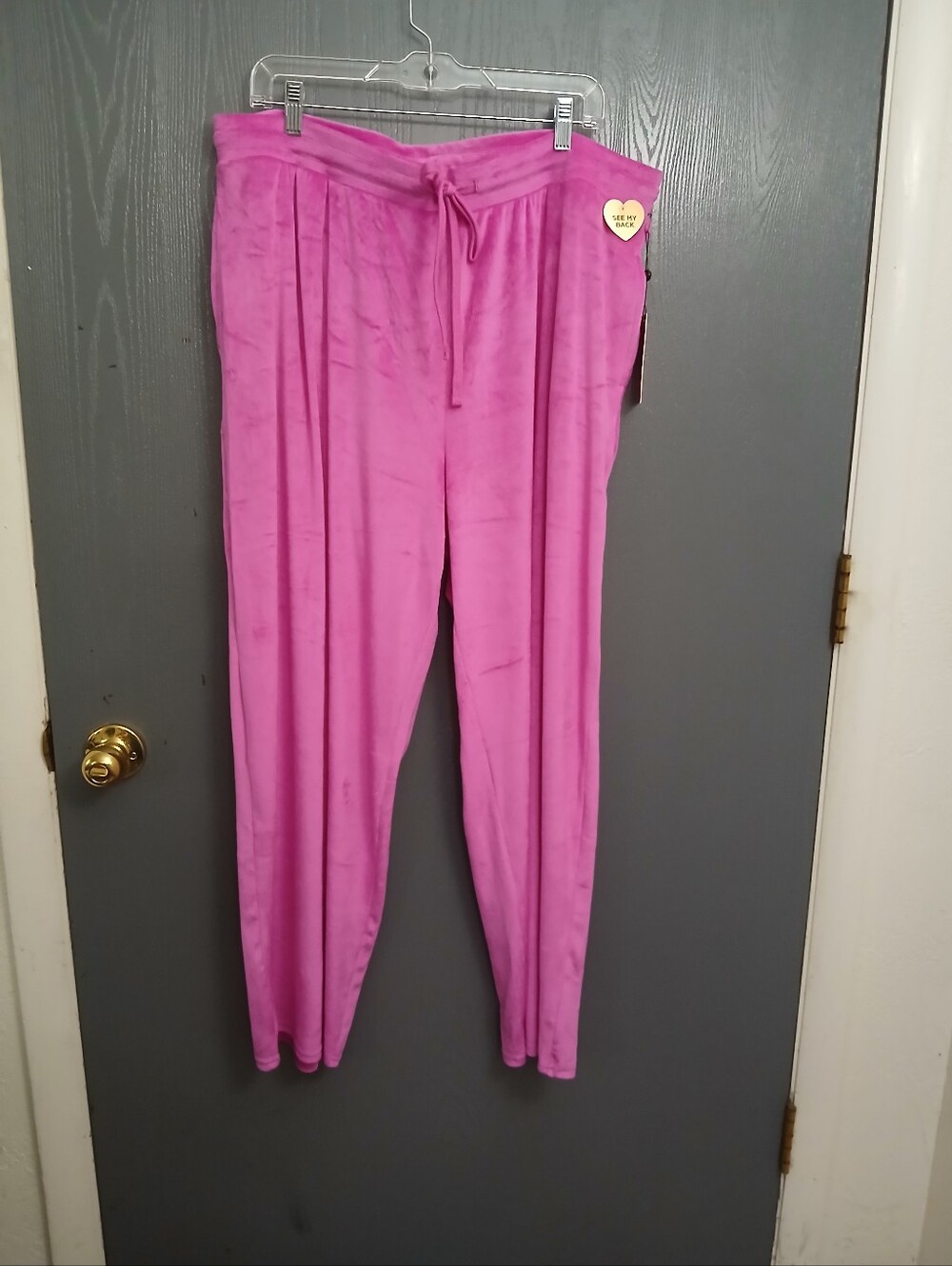 Juicy Couture Velour Sleep Lounge Pants Womens 2X Pink Rhinestone Juicy Logo Y2K